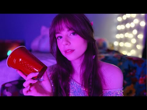 ASMR 🎉 POV College Girl Helps You At New Year's Eve Party (Whispering, ASMR Mouth Sounds)