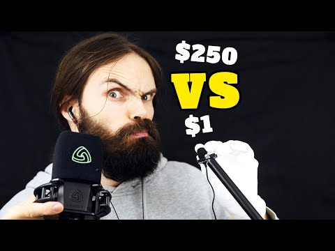 $1 Microphone Vs $250 Microphone ASMR (almost 100 triggers | 20 minutes)