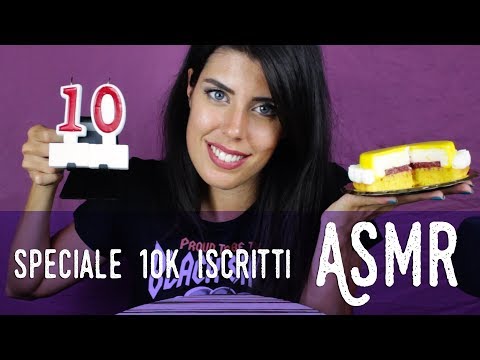 ASMR ita - 🎉 SPECIALE 10K · 🎂 Mangio una TORTA per FESTEGGIARE! (Eating Sounds)