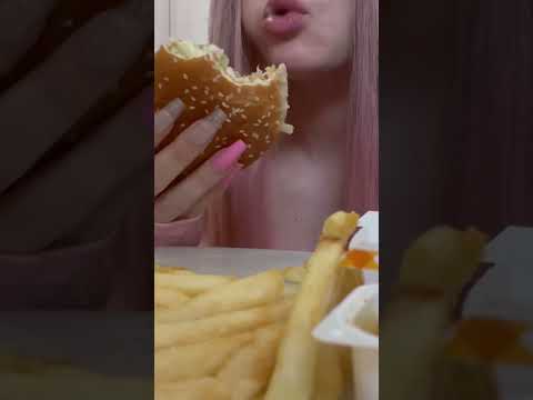 Cute girl eating McDonald’s #asmreating #eatingsounds #mcdonalds