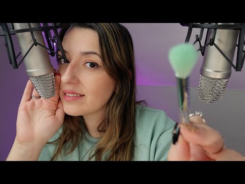 ASMR Slow Whispers In Your Ears & Gentle Face Triggers