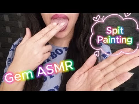 {ASMR} spit painting your face clean