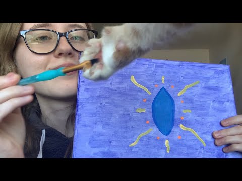 “Painting”, Tapping, Scratching My Paintings ASMR (Brush Sounds)