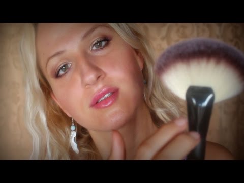 {♥‿♥} 3D ASMR brushing: Face, EARS & neck with WHISPERING and relaxation for deep sleep