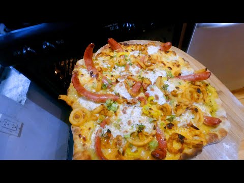 ASMR Cooking Hot Dog French Fry Pizza !