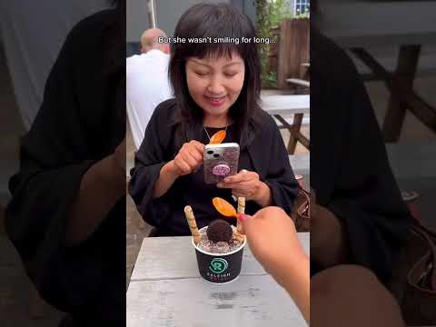 ASIAN MOM TRYING ROLLED ICE CREAM FOR THE FIRST TIME GONE WRONG #shorts #viral #mukbang