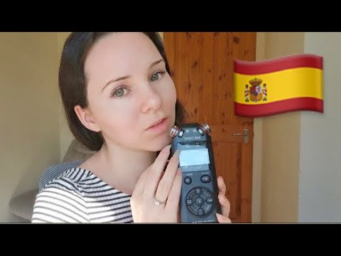Speaking Spanish ASMR Español Mythology + Mouth Sounds & Ear Triggers Tascam