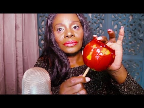 ASMR Candy Apple Slices Eating Sounds Intense Crunch