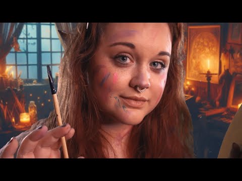 ASMR 🎨 Elf Artist Paints You at Night (You're Her Canvas!) Soft-Spoken Personal Attention Roleplay