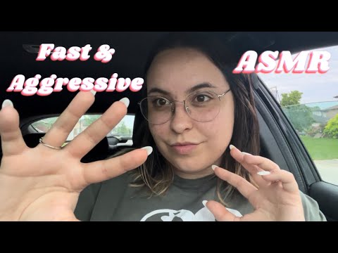 Fast Tapping & Scratching ASMR Whispering In The Car Lofi