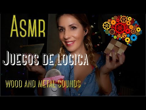 ASMR - Juegos de logica, ¿ lo consigo?   metal and wood sounds , metal y madera. En español
