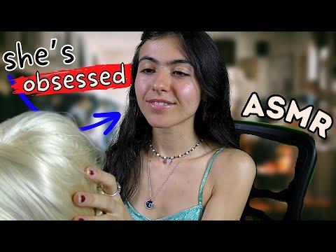 ASMR || secretly obsessed girl plays with your hair