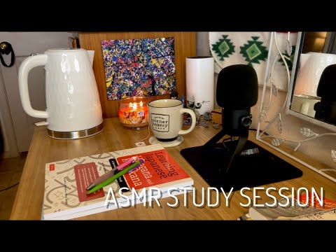 ASMR | STUDY JAPANESE WITH ME! 💮⛩ (White Noise, Tapping, Scratching, Writing, Inaudible Whispers)