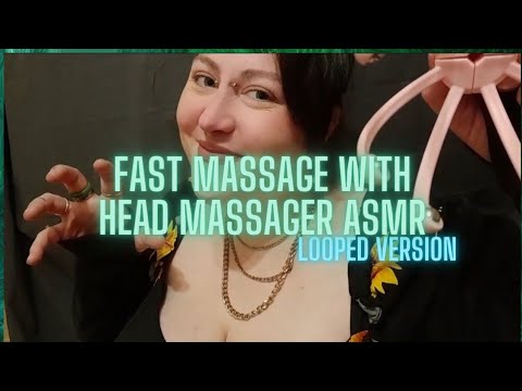 Fast and Aggressive Roleplay ASMR 🖤 Head and Neck Massage ASMR, Nape of Neck Scratching- Looped