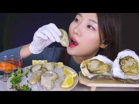 [ASMR] 바다의 우유 대왕 바위 굴 이팅 사운드🦪 | 거기에 한국의 맛 육개장을 곁들인