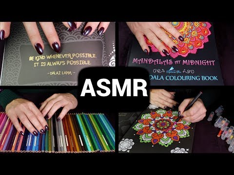 2 HOURS Coloring In ✏️ ASMR 🌟 No Talking / Unintelligible Whispers / Sleepy Layering