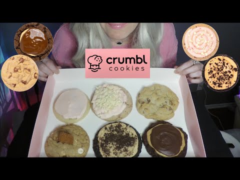 ASMR Crumbl Cookies Eat With Me Taste Test | Review & Storytime | Whispered