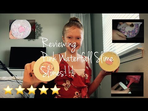 Reviewing Pink Waterfall Slimes!! ❤️💞⭐️🌟