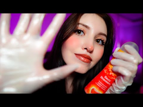 ASMR MASSAGING YOUR.. FACE with LATEX GLOVES