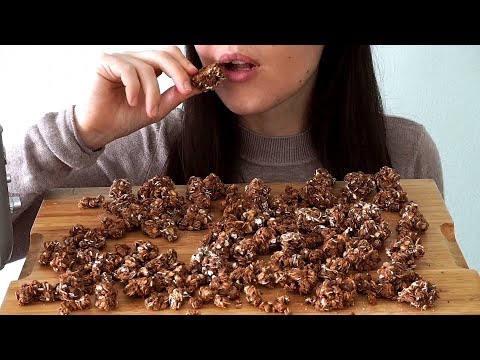 ASMR Eating Sounds: Crunchy Chocolate Granola (No Talking)