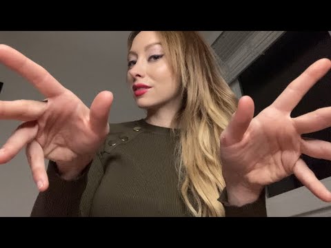 ASMR UP CLOSE Hand Sounds + Affirmations | Finger Flutters | Face Touching | Whispers