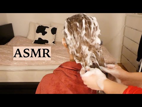 ASMR Hair Wash 💧 Shampoo & Hair Mask, Hair Brushing, Blow Drying (No Talking)