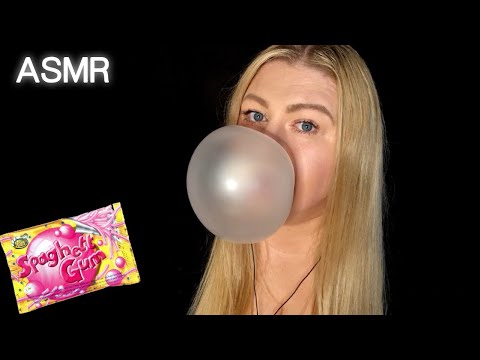 ASMR CHEWING GUM and BLOWING BUBBLES (NO TALKING)