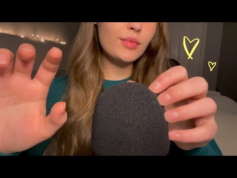 ASMR⭐️invisible scratching with bare mic, foam, & fluffy covers￼⭐️