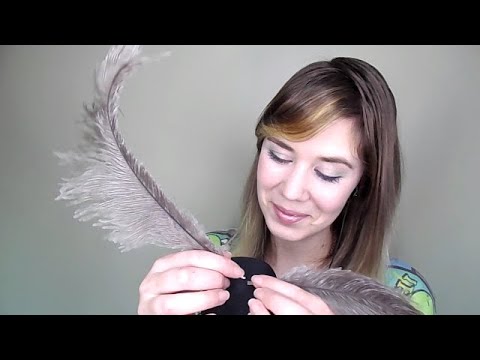 ASMR Brushing the Microphone with Feathers (NO TALKING)