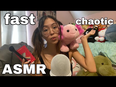 ASMR | Fast Aggressive Chaotic Hand Sounds, Trigger Assortment, and Rambles