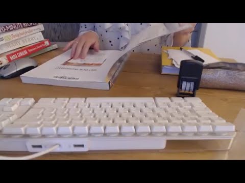 ASMR Librarian Roleplay Dust Jackets Stamp Typing Intoxicating Sounds Sleep Help Relaxation