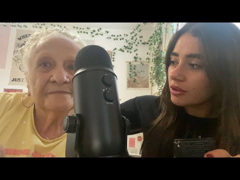 My granny tries ASMR for the first time 😃😃😃(she’s really good)