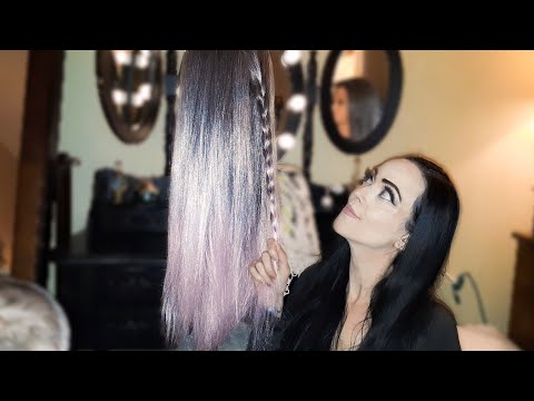 ASMR • Hair Braiding, Pulling, Combing, Separating with a Pick Comb in Small Sections (No Talking)