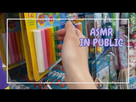 First Time Trying Public ASMR! 😬 Tapping Around Dollarama (Background Noises, Music, Talking) 💵