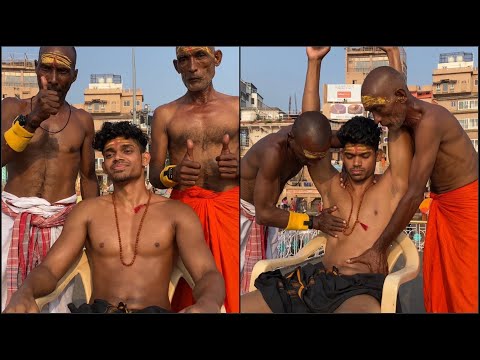 $2 Four Hands Street Massage by Street Barbers Baba Chamunda Brothers | Holi city Varanasi