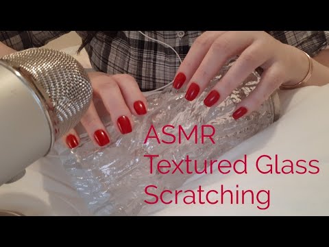 ASMR Textured Glass Scratching(No Talking After Intro)