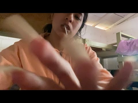 Fast Camera Tapping With LONG NATURAL NAILS And Poking You
