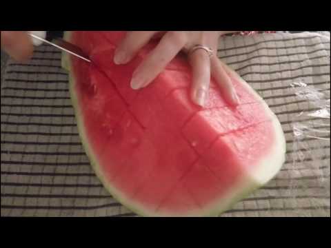 ASMR How To Cut Watermelon (Eating, Knives, Binaural)   ☀365 Days of ASMR☀
