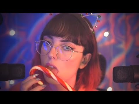 ASMR candy cane sounds and soft rambles