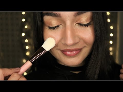 ASMR Up-Close Makeup Unboxing *Lots of Triggers*  (Brushing,Tapping, & MORE)