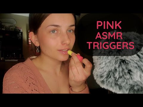 ASMR Pink Triggers (Relaxing Whisper) 🌺