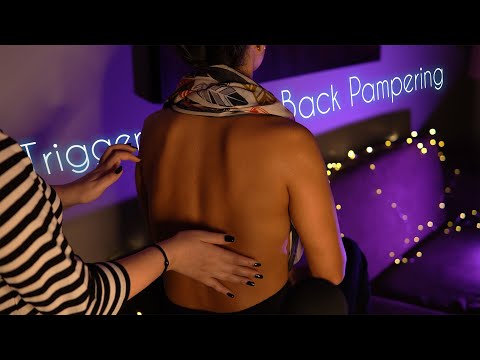 ASMR Back Massage and Trigger Scratching (Whispering)
