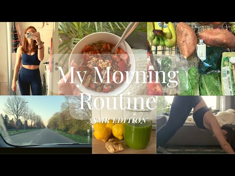 ASMR Vlog | My Morning Routine (Workout, Skincare, Breakfast)