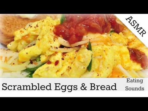 Binaural ASMR Eating Scrambled Eggs & Bread I Ear to Ear, Eating Sounds, Mouth Sounds