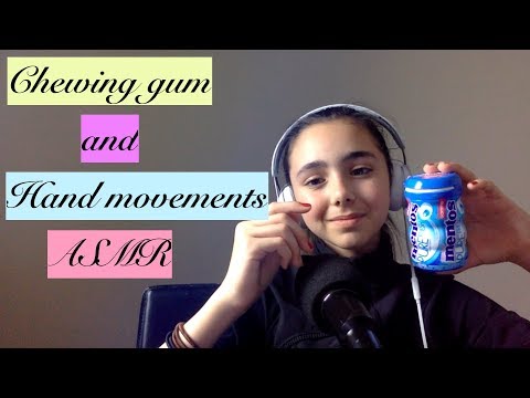 chewing gum and hand movement ASMR