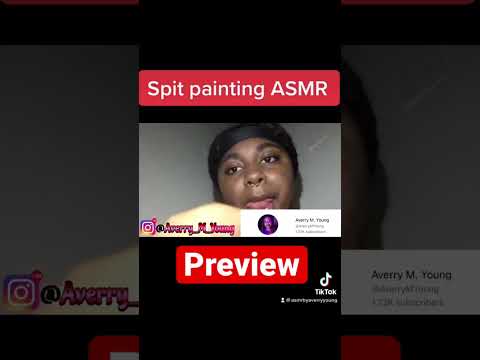 Spit Painting ASMR 👅💦 #asmr #spitpainting #mouthsounds
