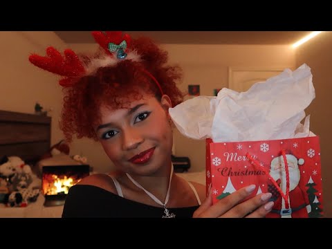 ASMR i got you a gift!!! christmas triggers and personal attention (whispering, tapping, scratching)