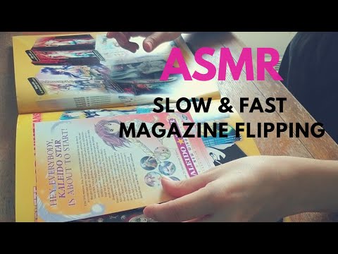 💛 ASMR - Slowly & Quickly Flipping Through Magazines 💛