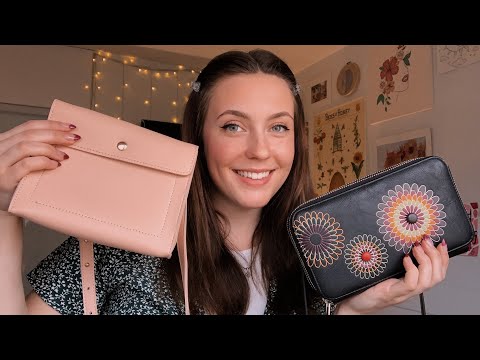 ASMR Bag Collection 👜 (leather tapping & fabric scratching)