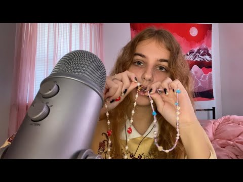 ASMR Jewelry Haul 🧿 Tapping, Bead Sounds, Whispering